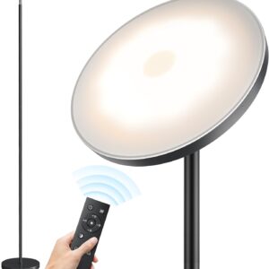 69" LED Floor Lamp, 32W 3000LM Super Bright Standing Lamp with Remote, Stepless Dimmable Modern Torchiere for Living Room, Bedroom, Office