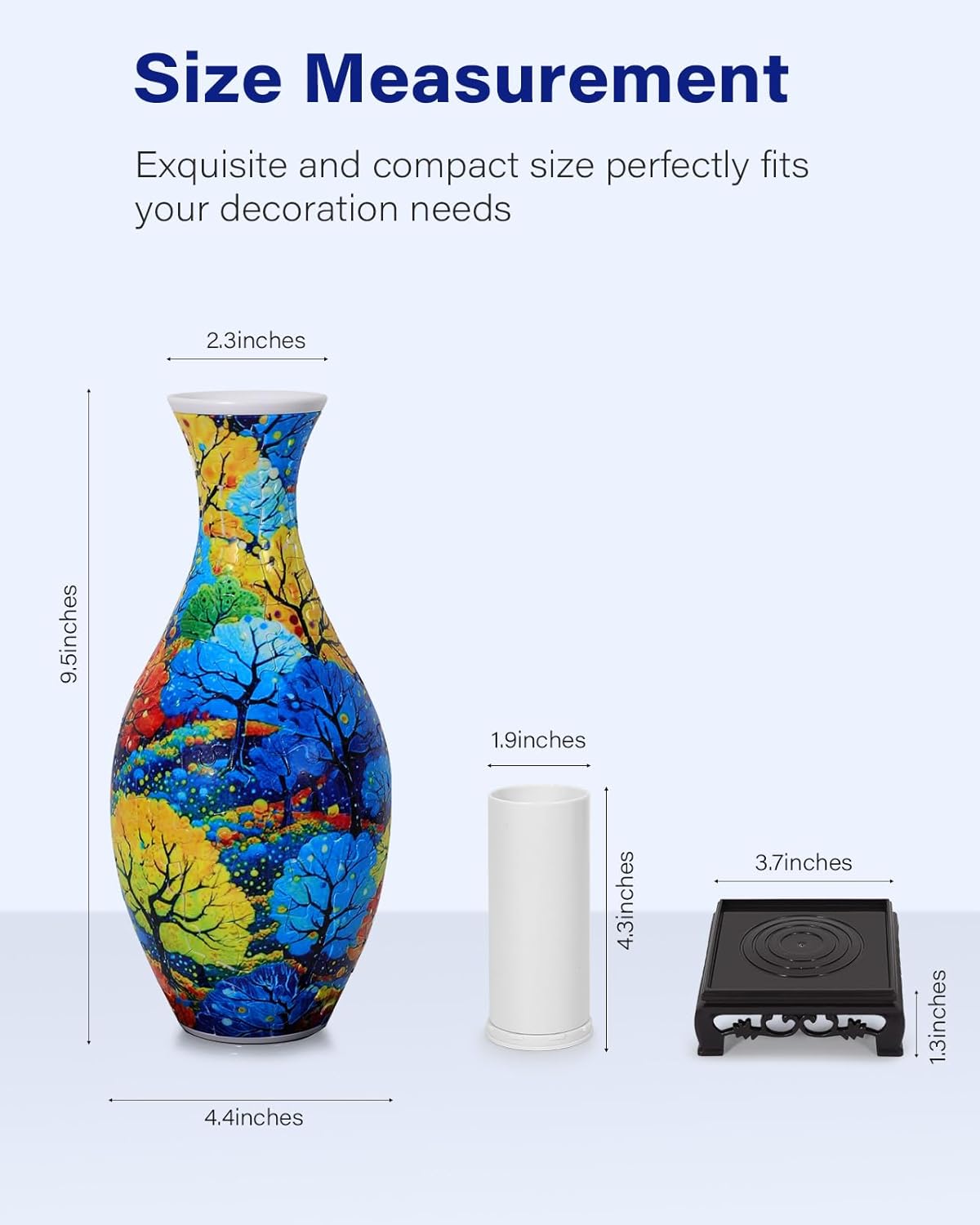 160-Piece 3D Puzzle Vase for Adults, Arts and Crafts Home and Office Decor - Image 3