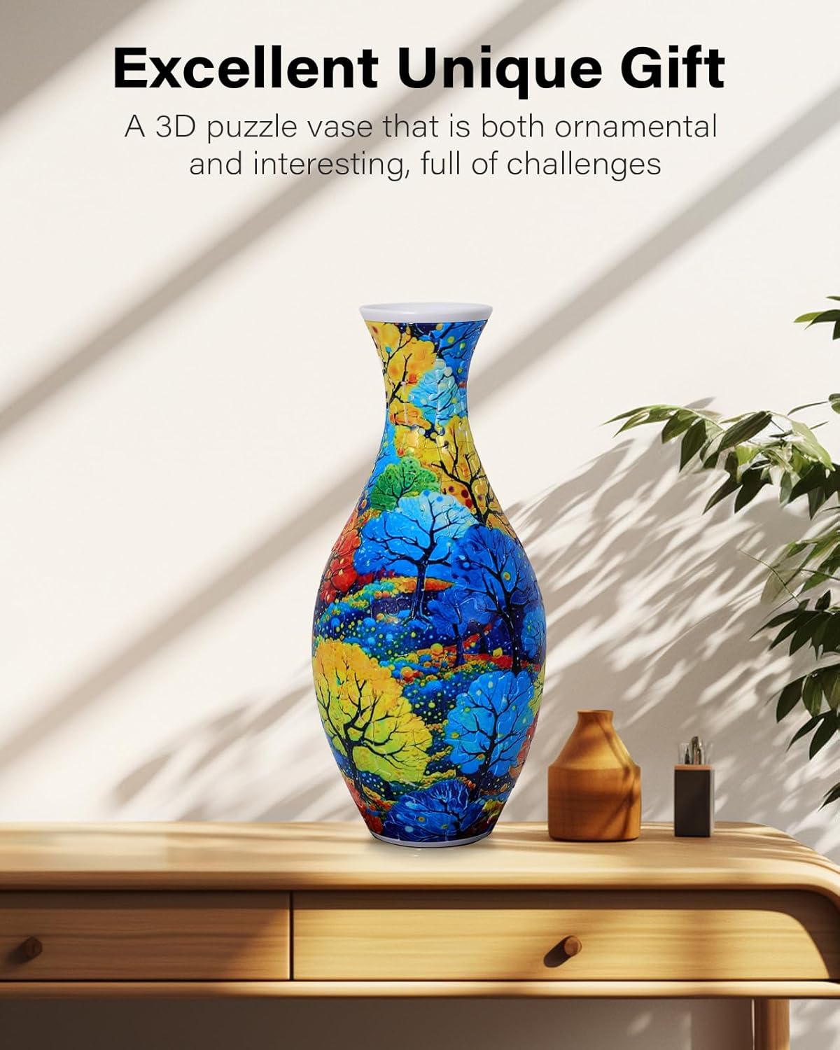 160-Piece 3D Puzzle Vase for Adults, Arts and Crafts Home and Office Decor - Image 4