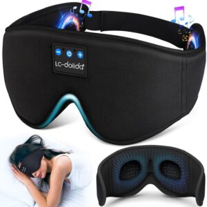 3D Sleep Mask with Bluetooth Wireless Headphones, Ultra-Thin Stereo Speakers for Side Sleepersv