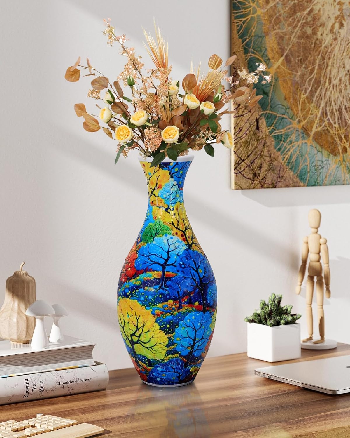 160-Piece 3D Puzzle Vase for Adults, Arts and Crafts Home and Office Decor