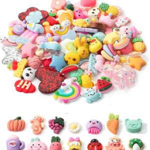 100-Piece Cute Flatback Resin Slime Charms Set