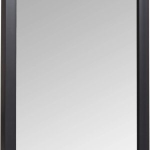 Rectangular Wall Mirror, Black Frame, 20x28 in, Standard Trim