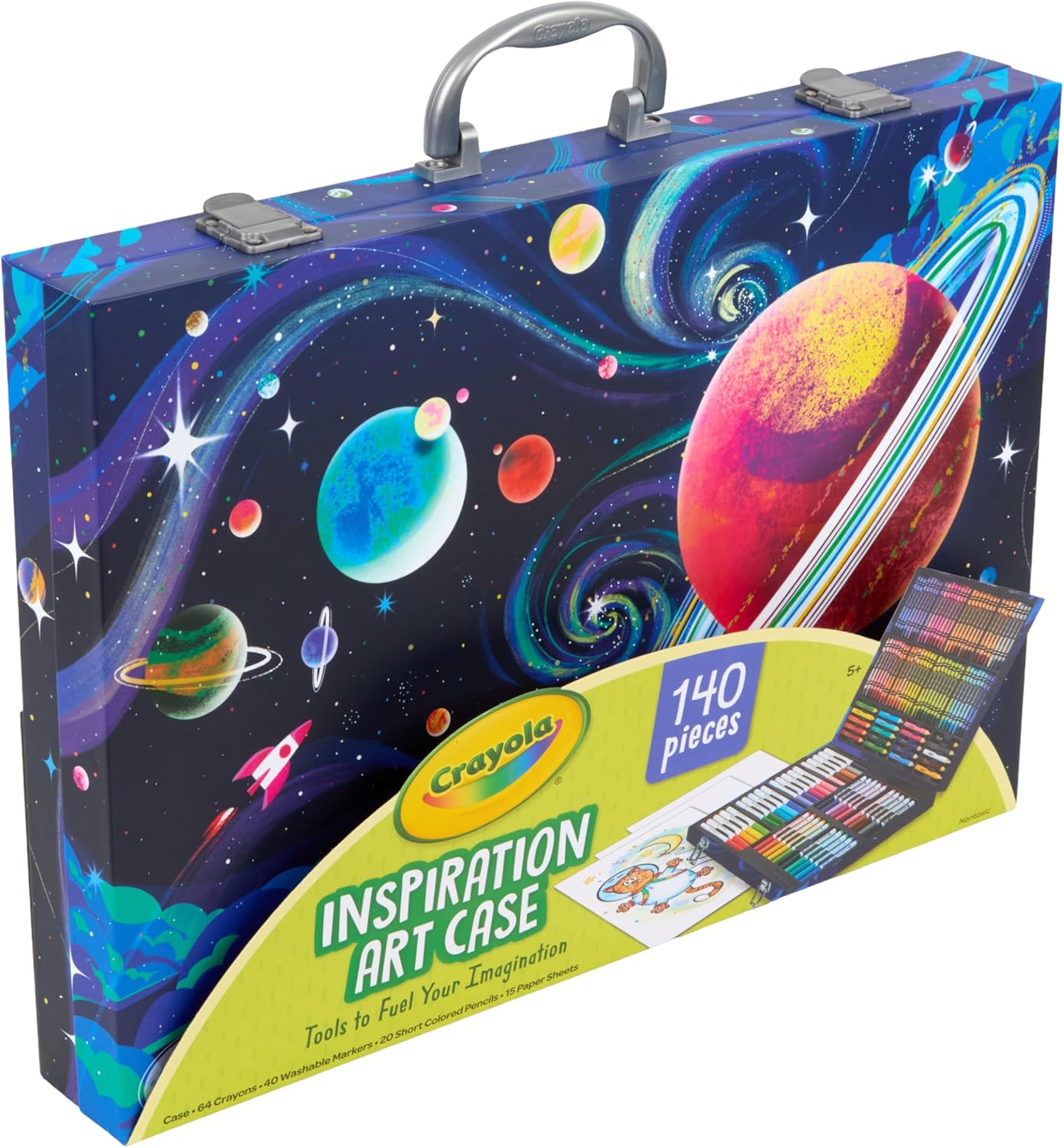 140-Piece Kids Art Case with Crayons, Markers, and Pencils for Ages 5–7 - Image 3