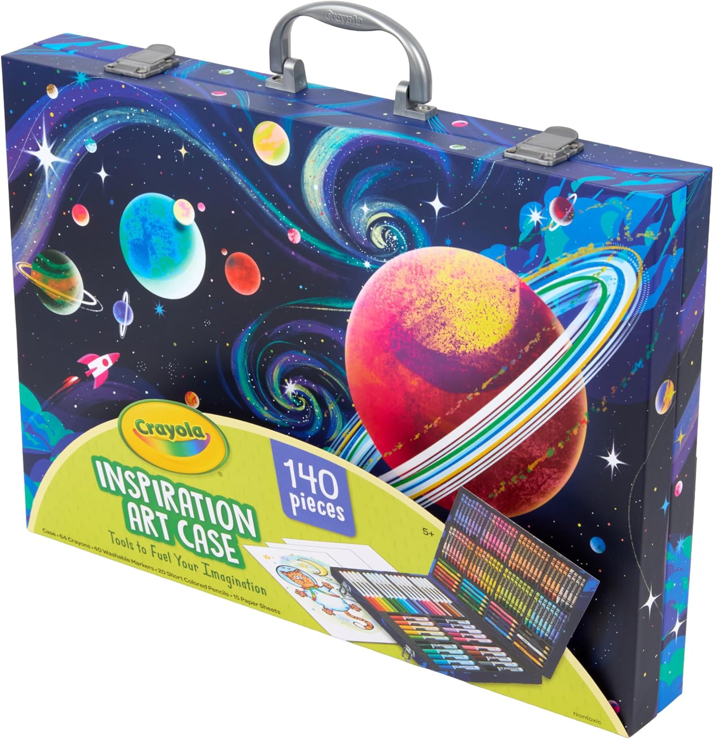 140-Piece Kids Art Case with Crayons, Markers, and Pencils for Ages 5–7 - Image 2