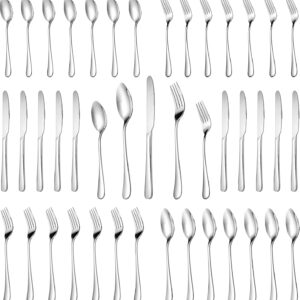 30-Piece Stainless Steel Flatware Set for 6, Premium Mirror-Polished Cutlery with Forks, Knives & Spoons, Durable and Dishwasher Safe