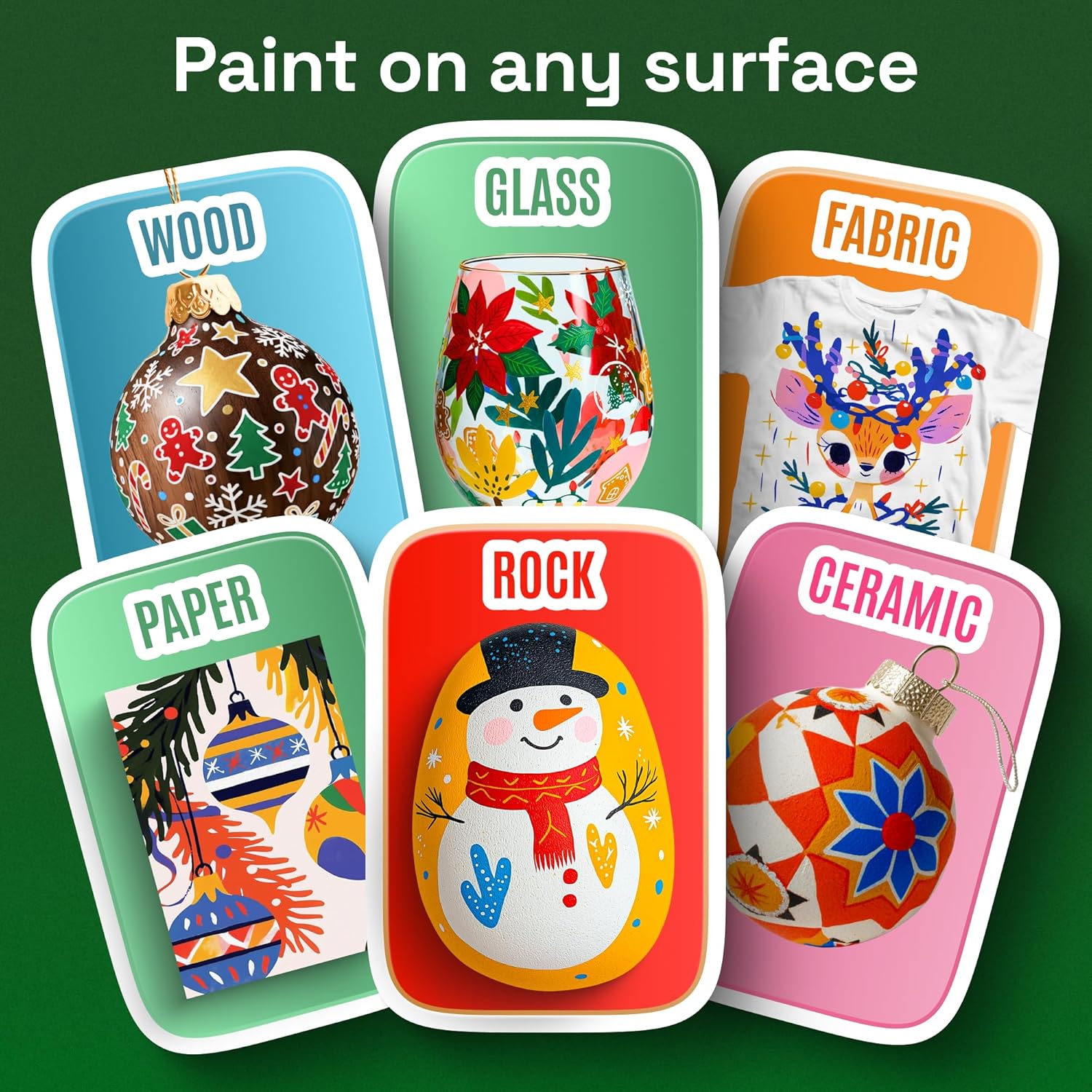 24 Acrylic Dual-Tip Paint Markers for Rock, Fabric, Wood, Glass, and Crafts - Image 3